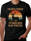 Fitness Deer Funny Graphic T-Shirt