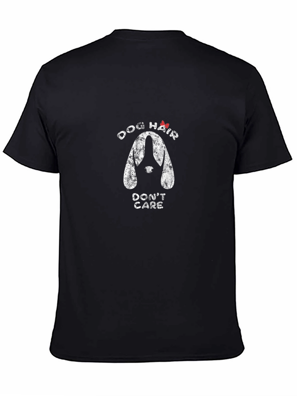Dog Hair Dont Care Graphic Tee - Black Cotton