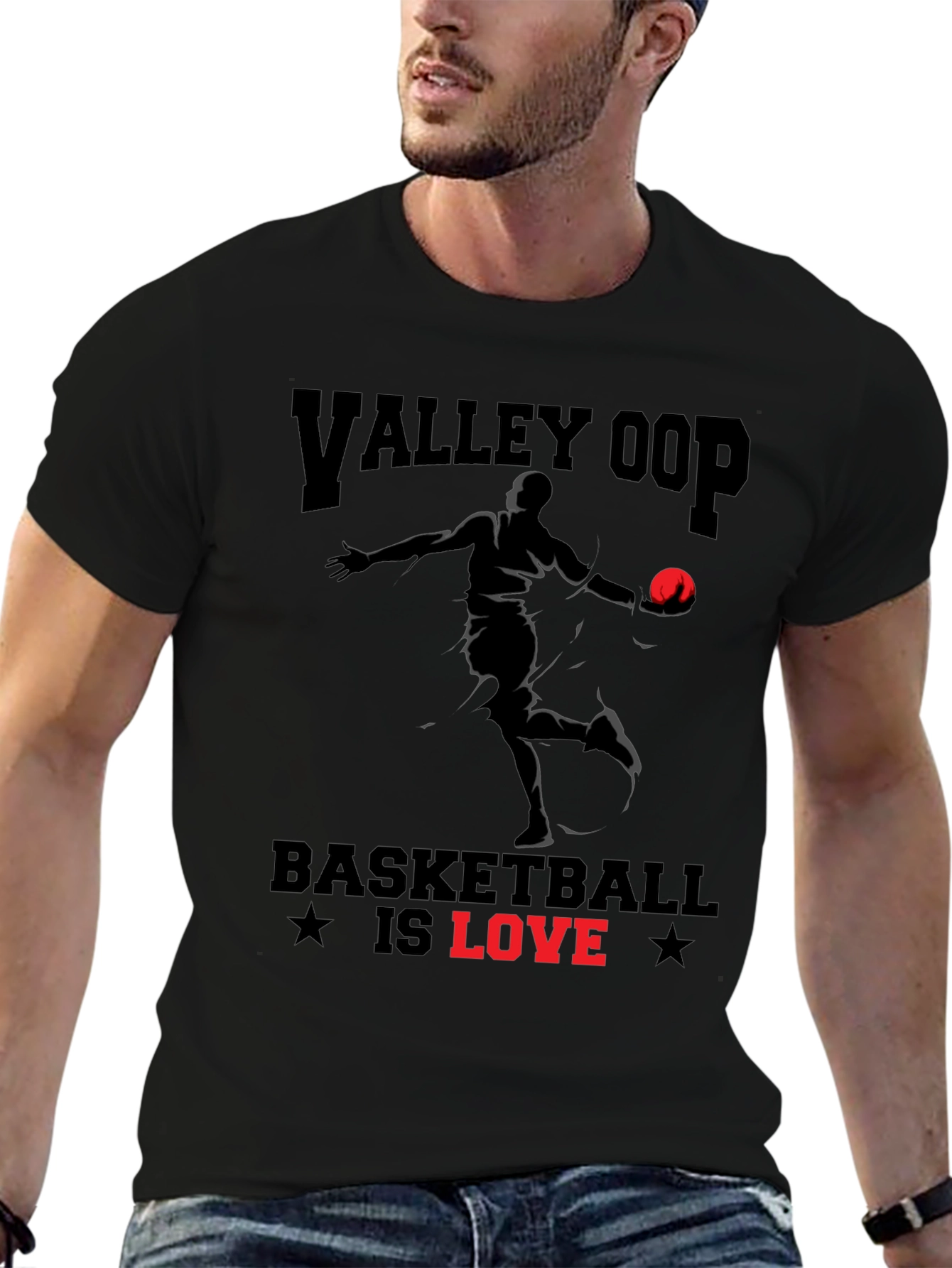 Valley Oop Basketball Is Love Graphic T-Shirt