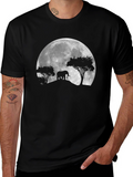 Elephant Moon Black T-Shirt