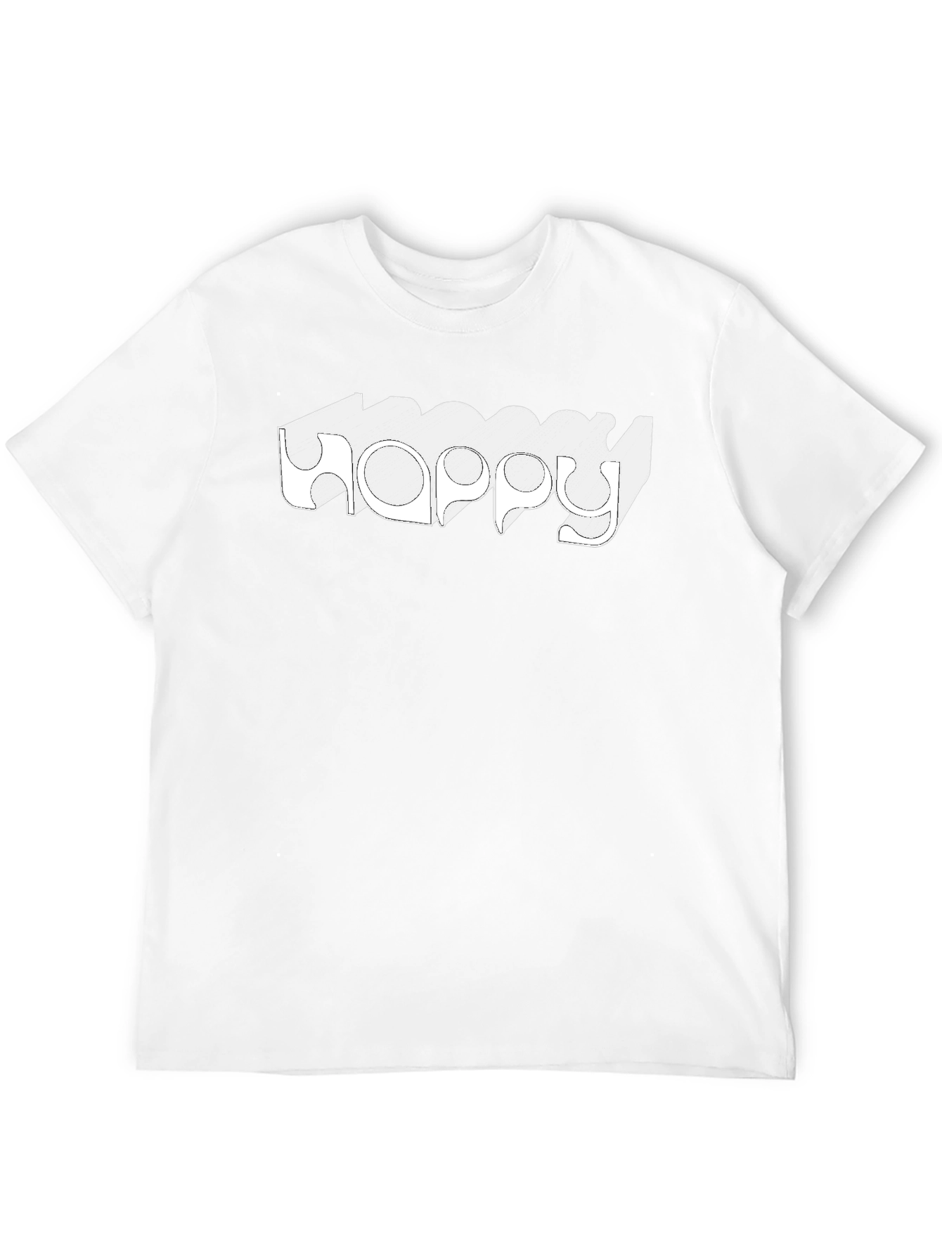 Happy Graphic Tee - Stylish Black Cotton T-Shirt
