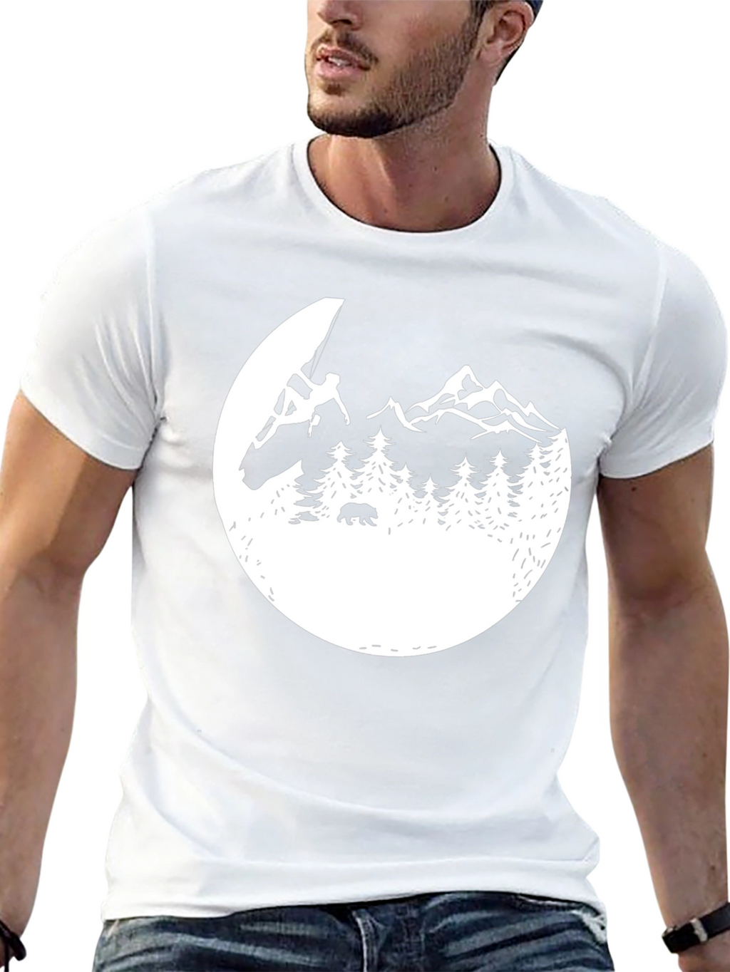 Mountain Climber Graphic Tee - Black