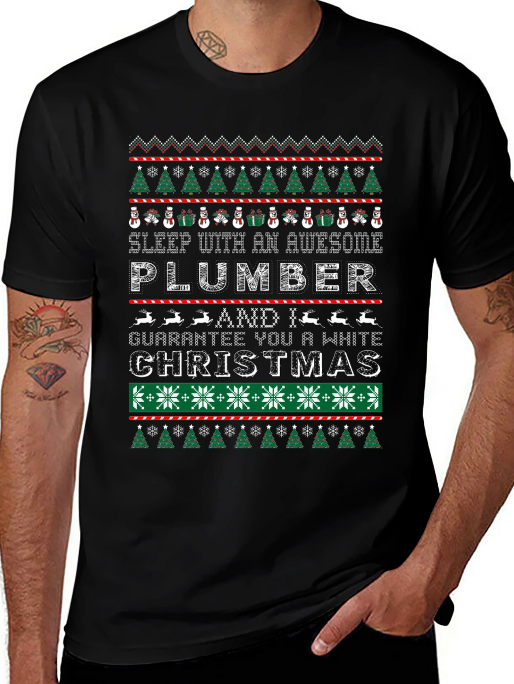 Awesome Plumber Ugly Christmas Sweater T-Shirt