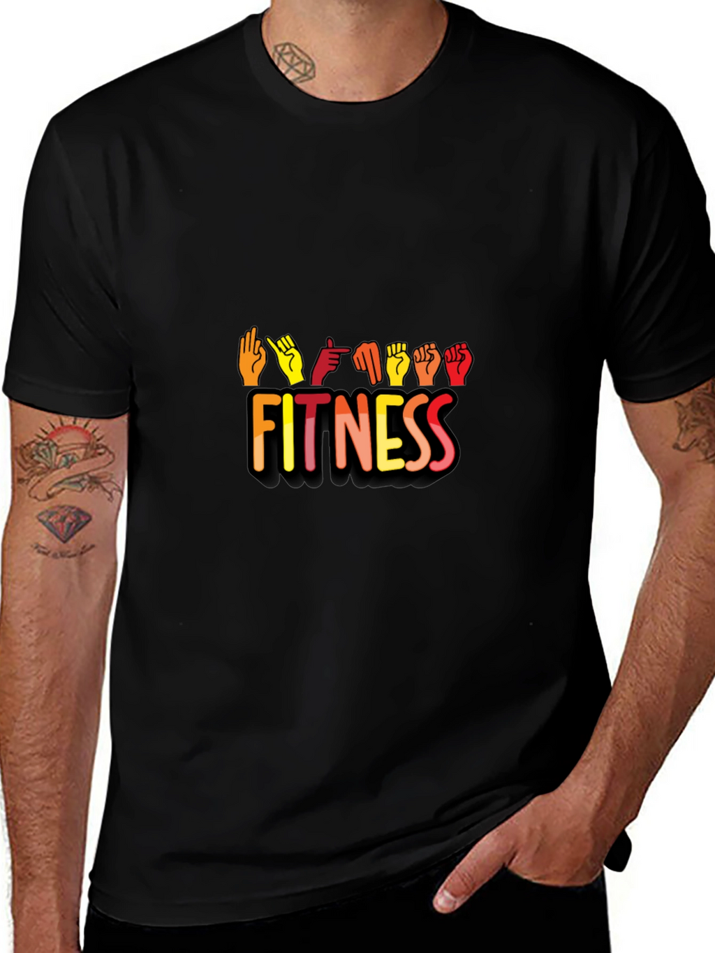 Fitness Sign Language Graphic Tee