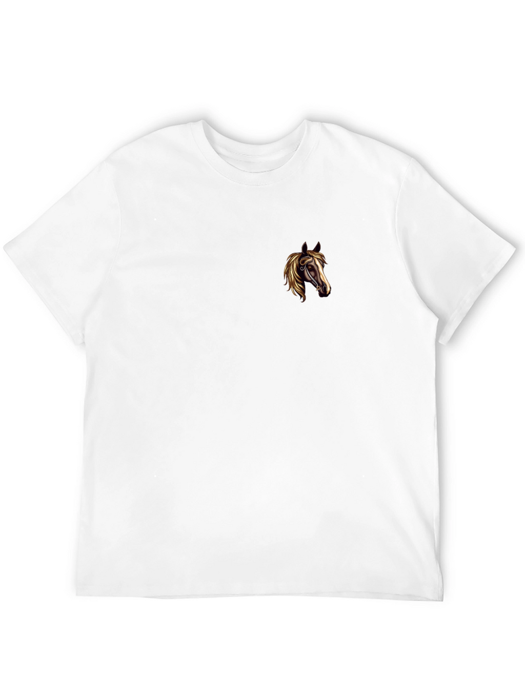 Black Tee with Horse Head Graphic