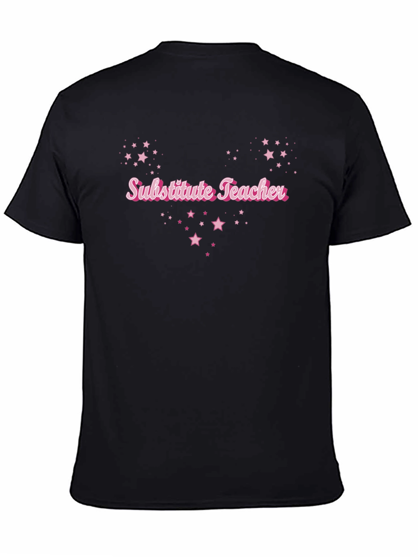 Substitute Teacher Pink Star T-Shirt
