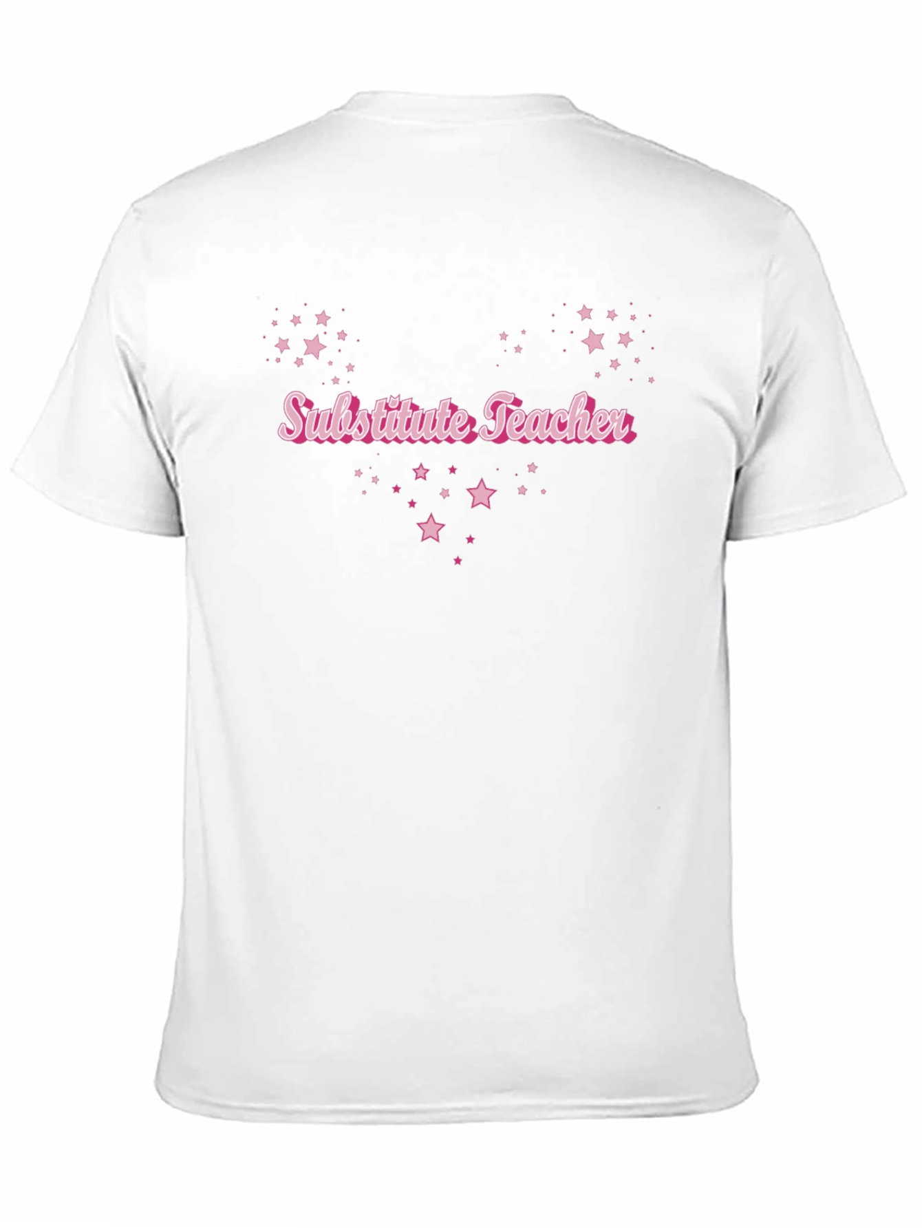 Substitute Teacher Pink Star T-Shirt