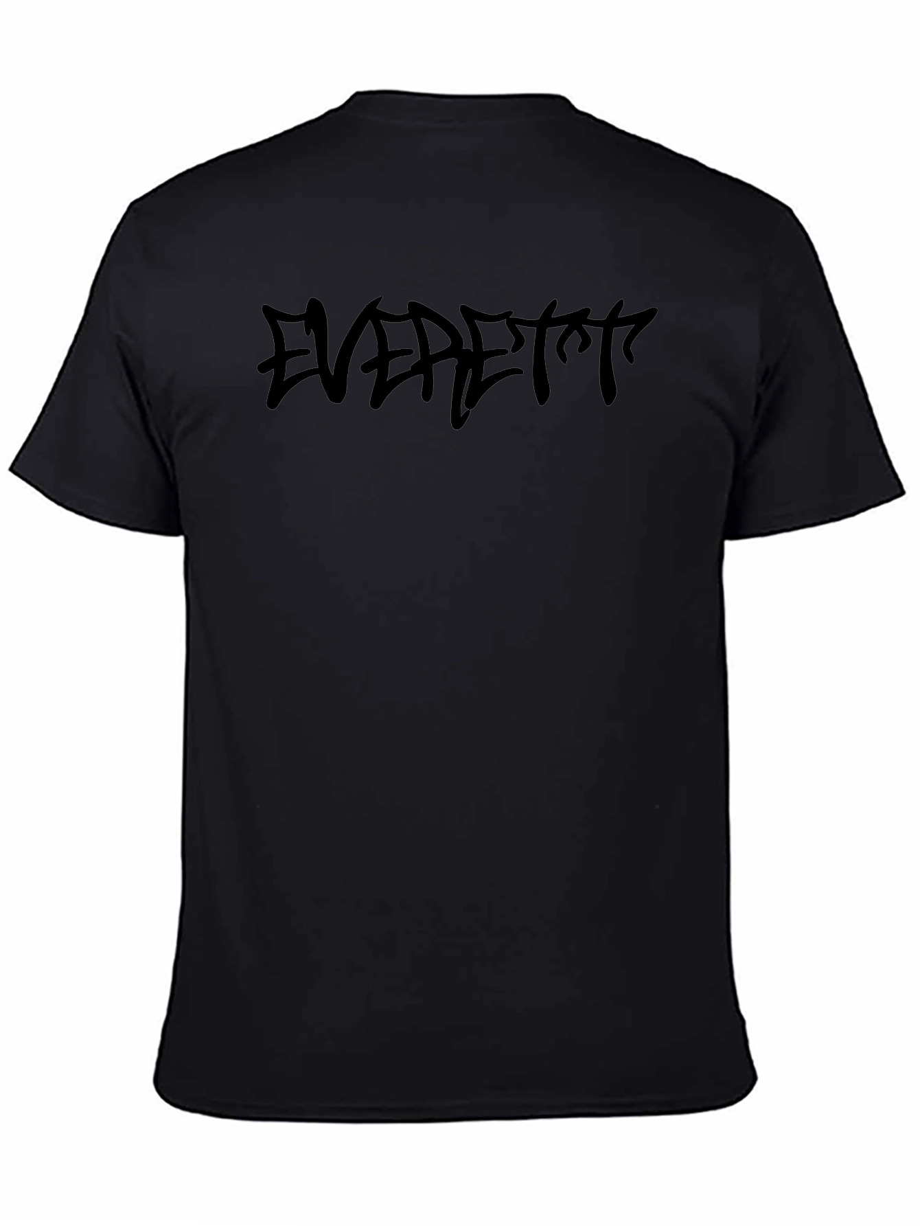 Mens Black EVERETT Graphic Tee - Casual Style