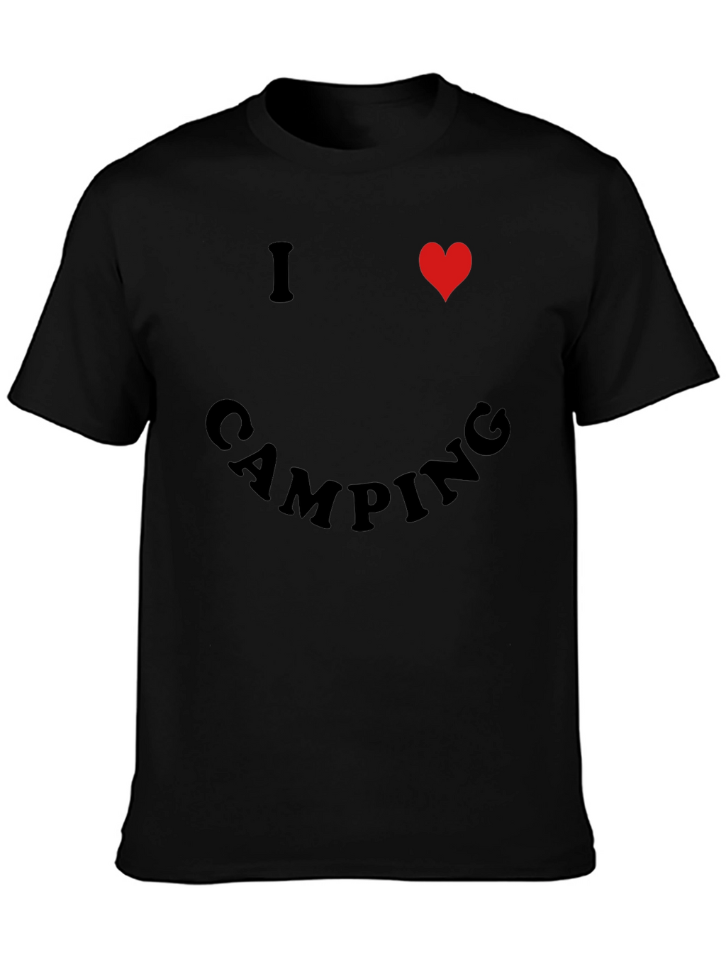 I Heart Camping Black T-Shirt