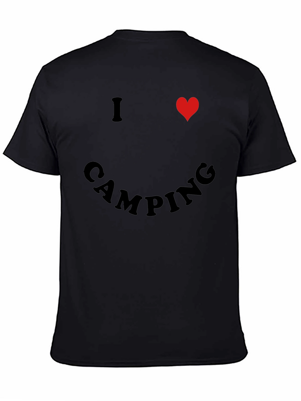 I Heart Camping Black T-Shirt