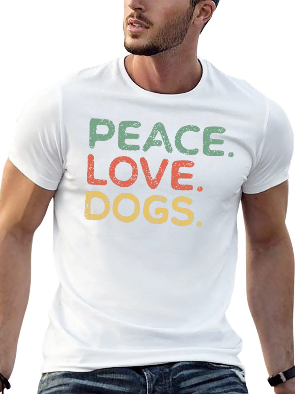 Peace Love Dogs Graphic Tee - Unisex Black T-Shirt