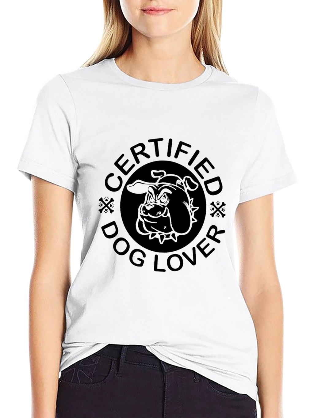 Certified Dog Lover Graphic T-Shirt - Black