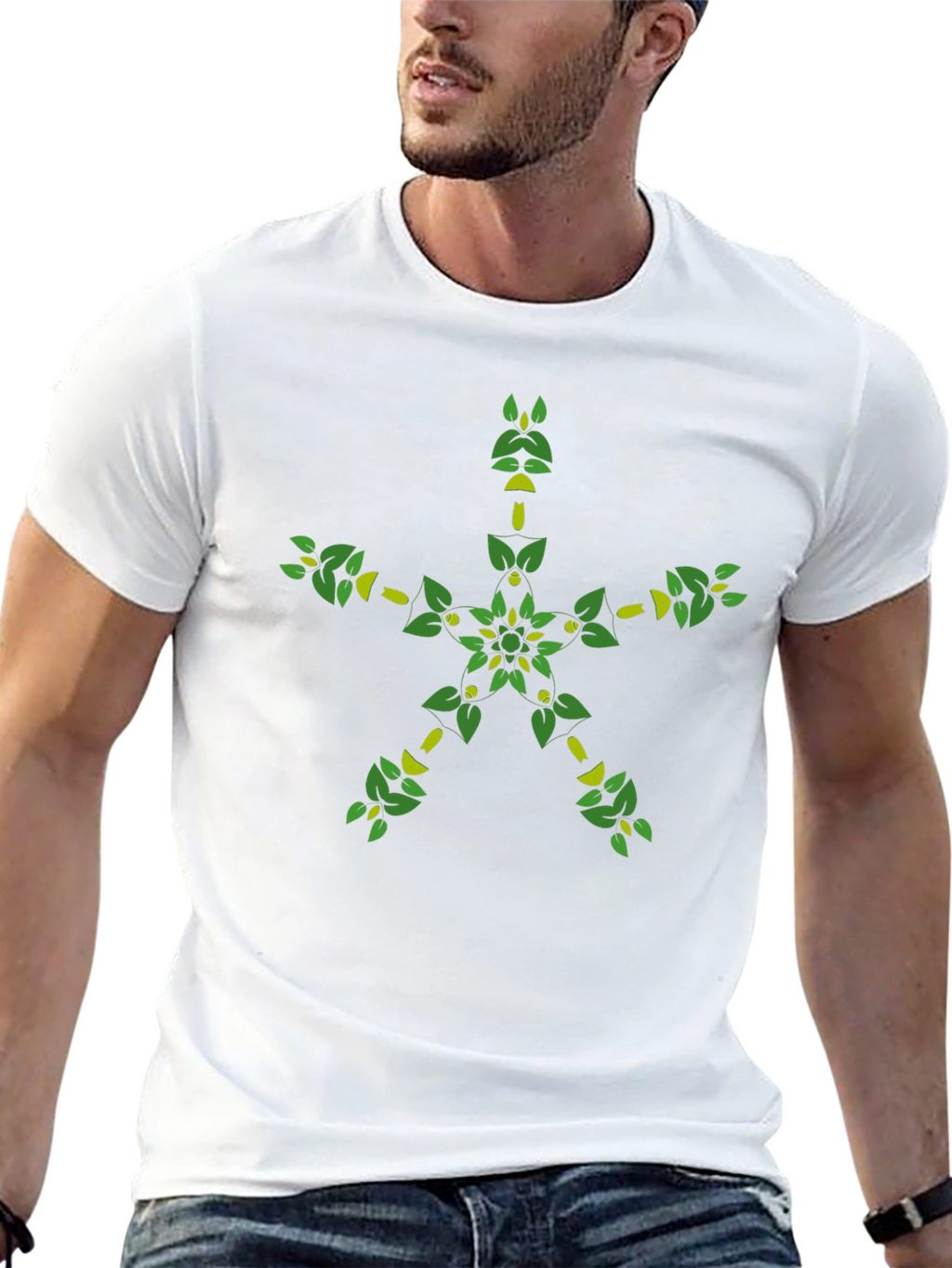 Nature Star Graphic Tee - Black