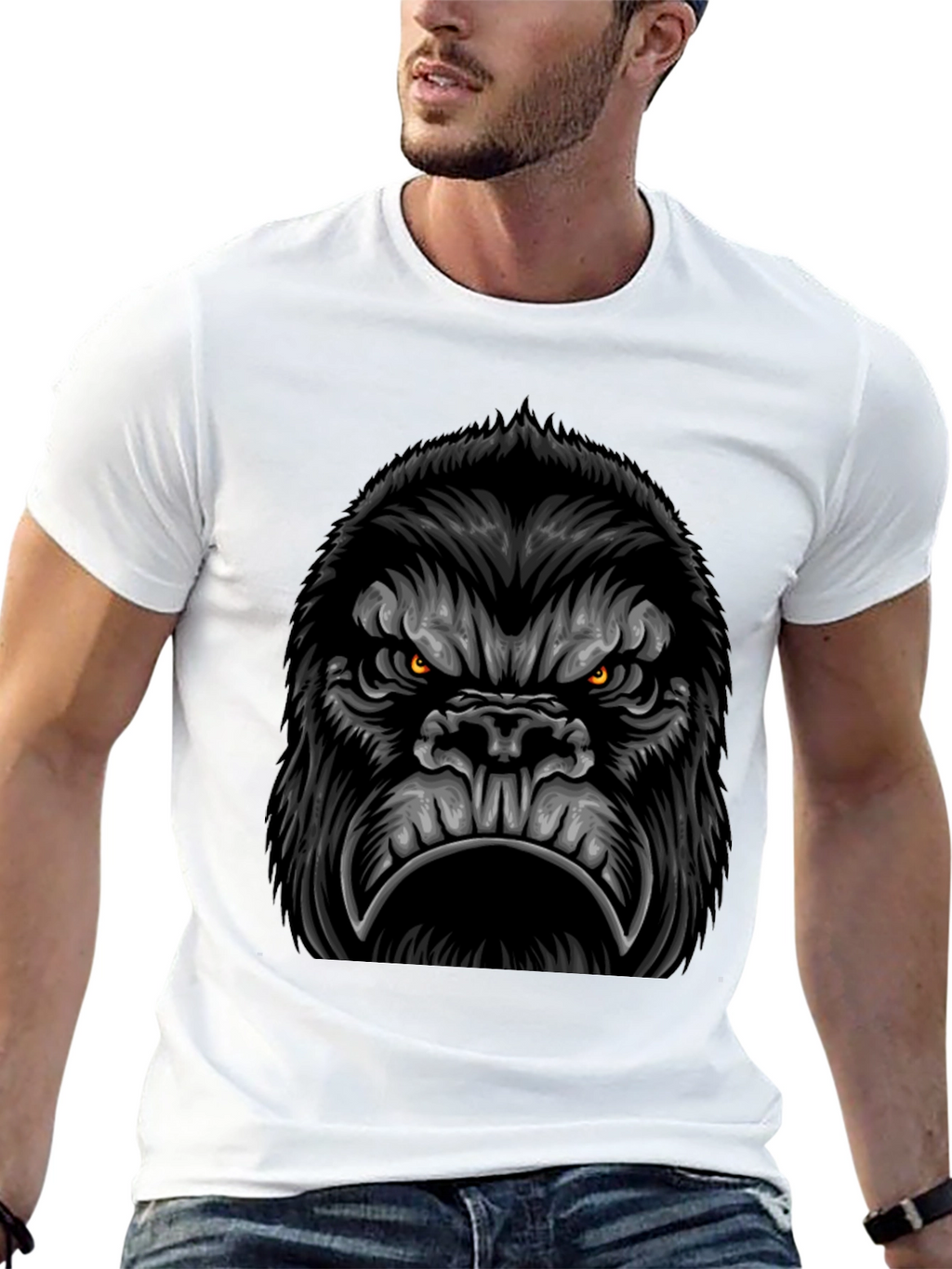 Angry Gorilla Graphic Tee - Fierce and Bold
