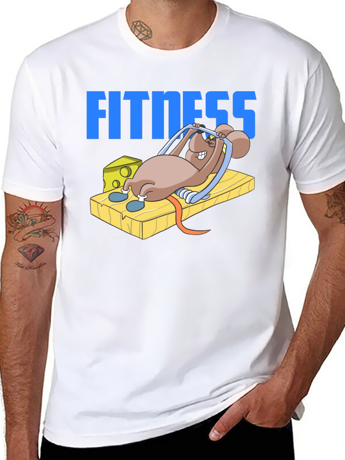 Funny Fitness Mouse T-Shirt - Gym Humor Tee