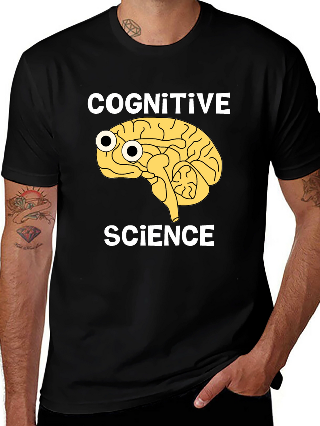 Cognitive Science Brain Graphic T-Shirt