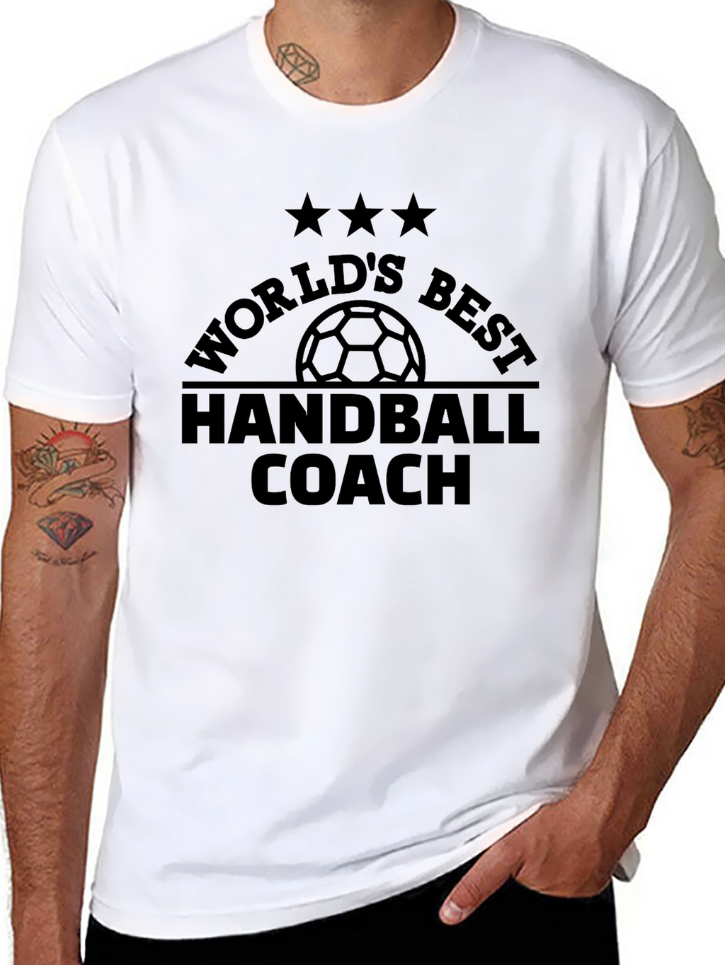 Worlds Best Handball Coach Black T-Shirt