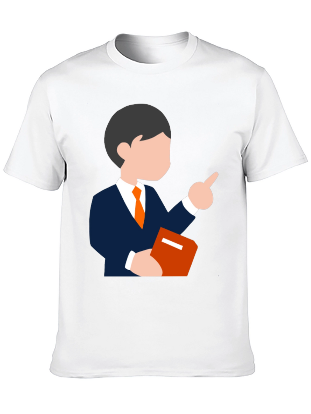 Cartoon Teacher Graphic Tee - Black T-Shirt