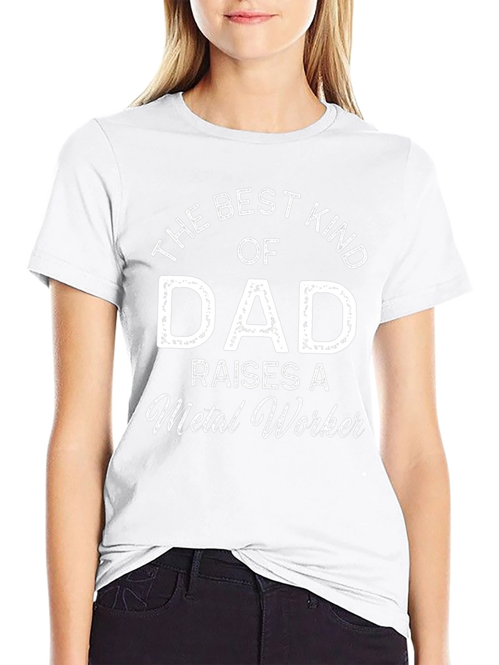 Best Kind of Dad Metal Worker Black T-Shirt