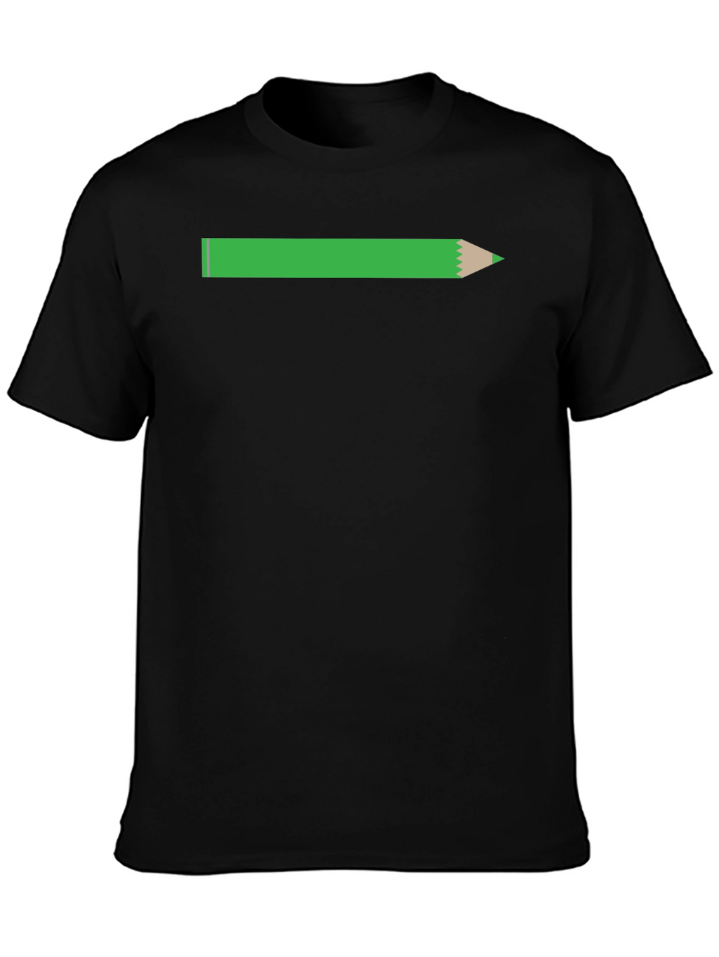 Pencil Graphic Tee - Black Cotton Casual T-Shirt