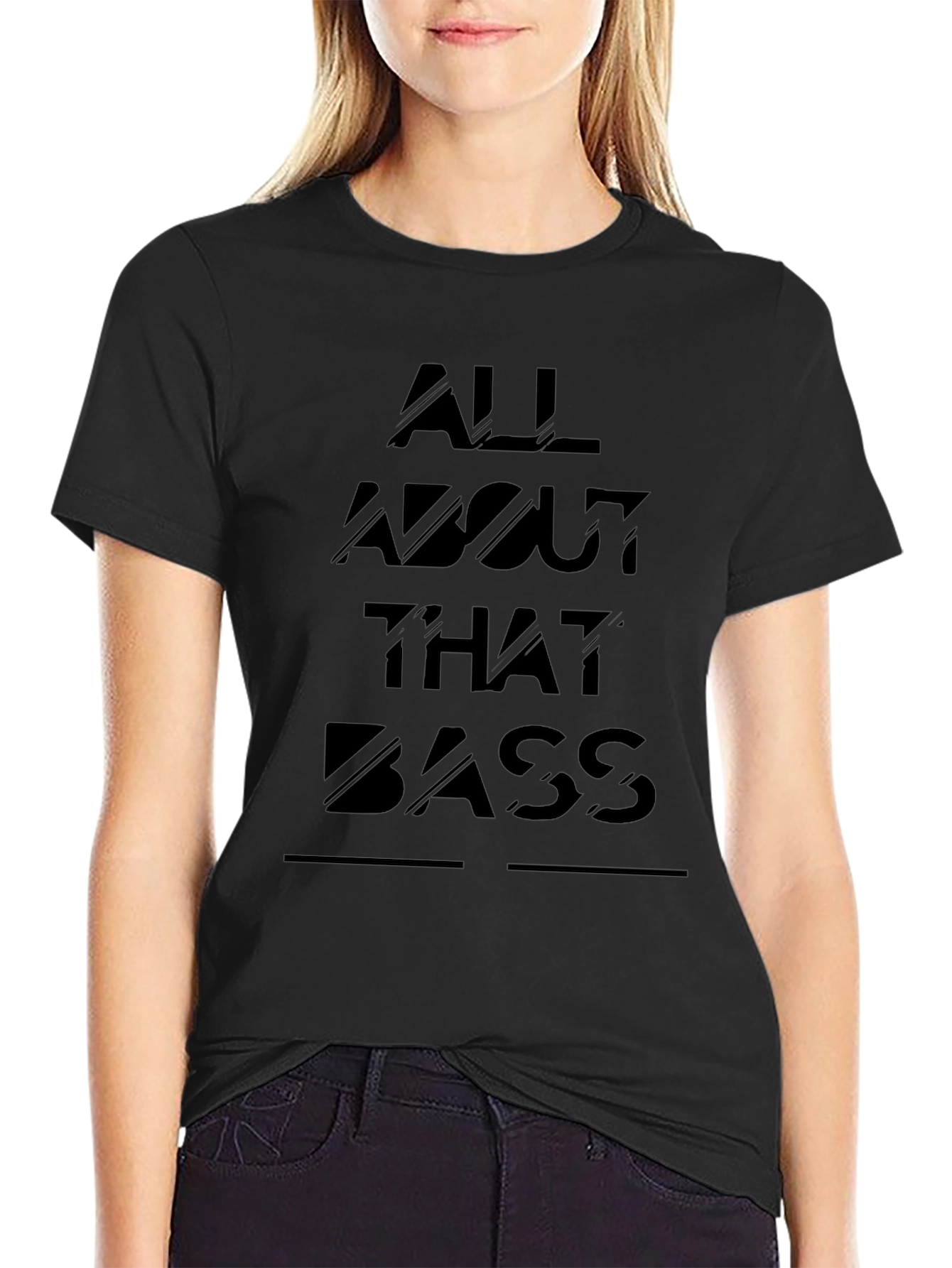 All About That Bass Graphic Tee - Black