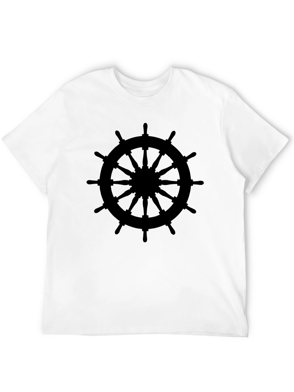 Nautical Wheel Graphic Tee - Classic Black T-Shirt