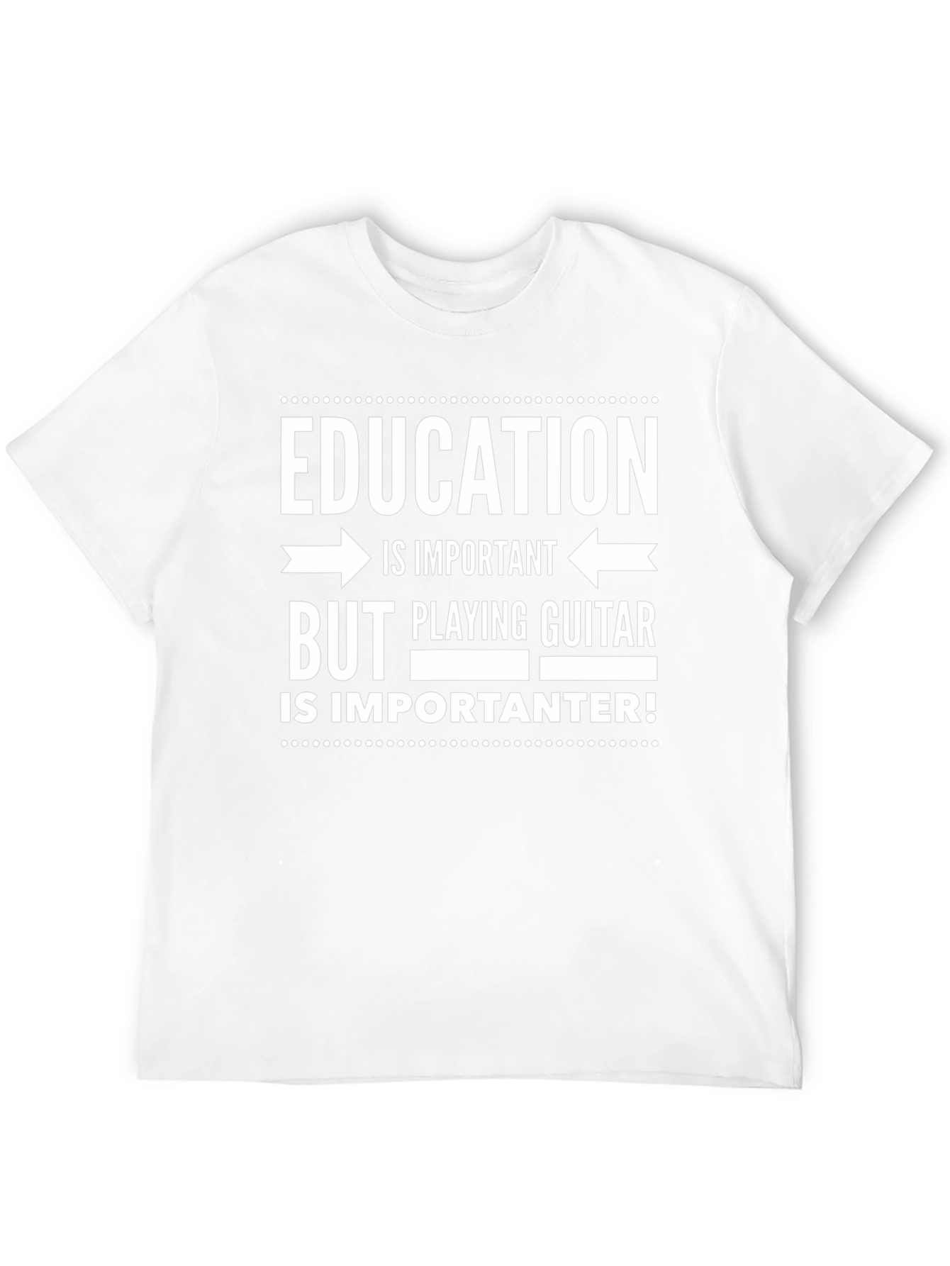 Education Important? Guitar More! Mens Graphic Tee