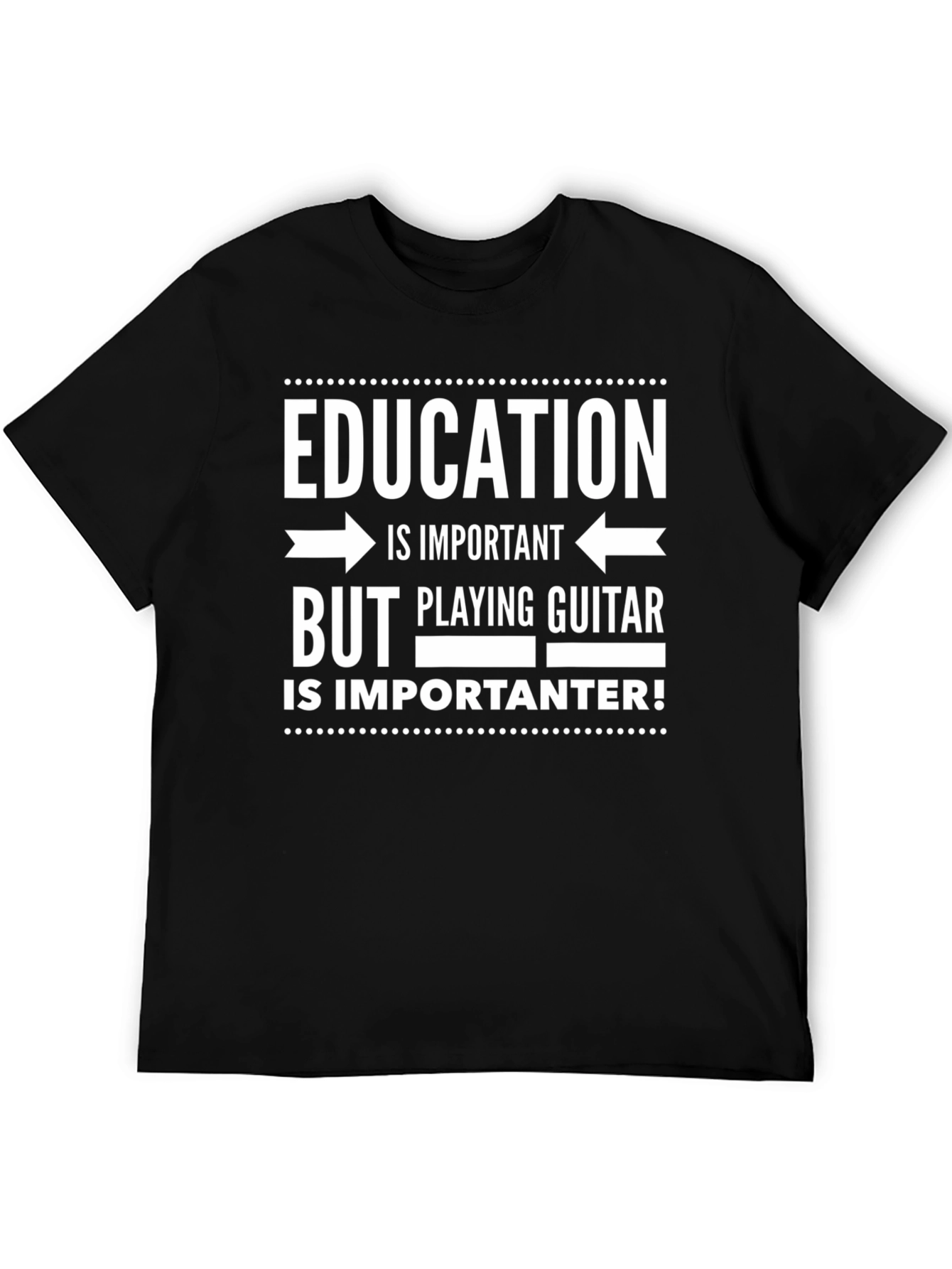 Education Important? Guitar More! Mens Graphic Tee