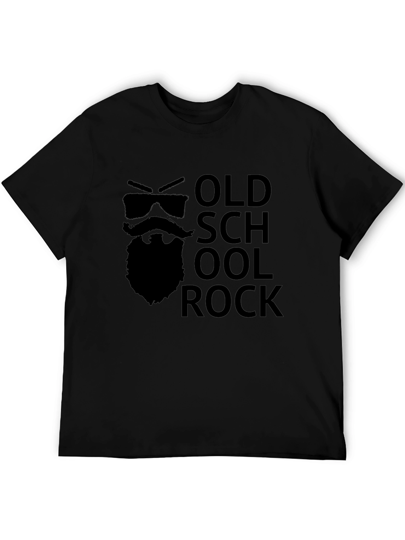 Old School Rock Graphic Tee - Black