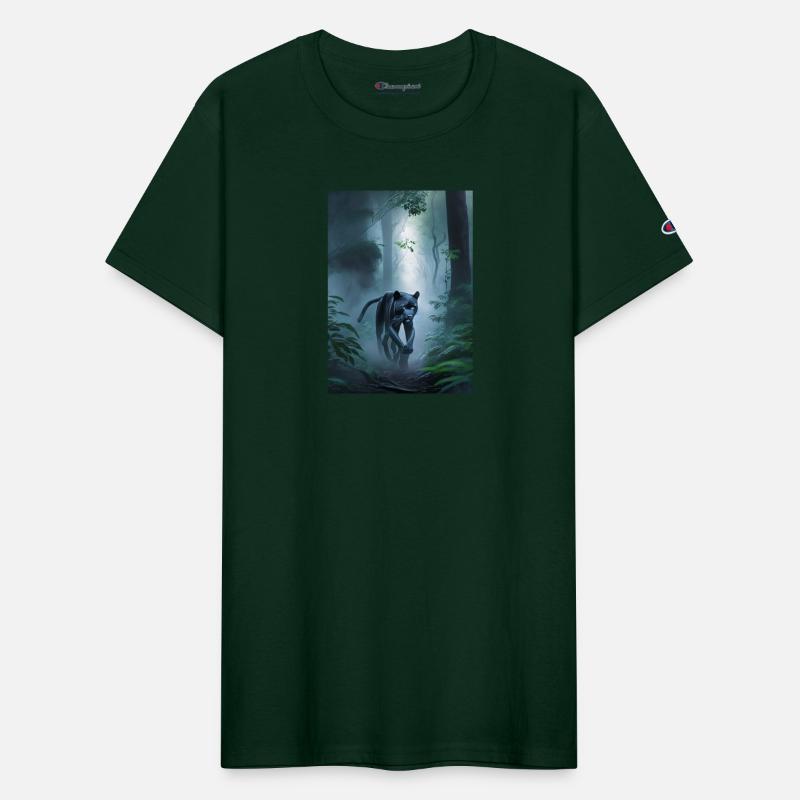 "Mystical Panther Encounter: Forest Stroll in Mist