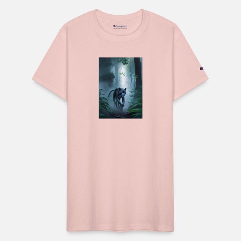 "Mystical Panther Encounter: Forest Stroll in Mist