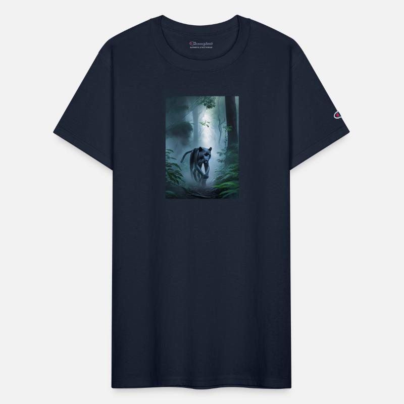 "Mystical Panther Encounter: Forest Stroll in Mist