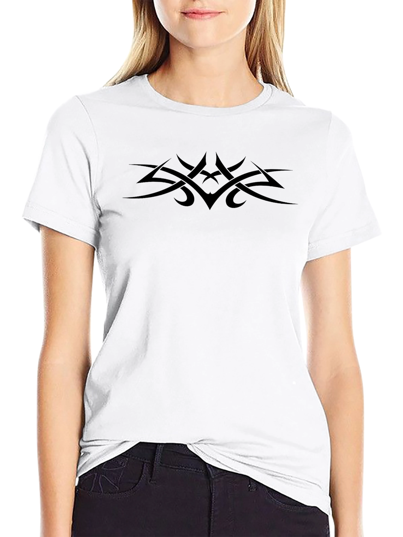 Tribal Tattoo Graphic T-Shirt - Classic Black