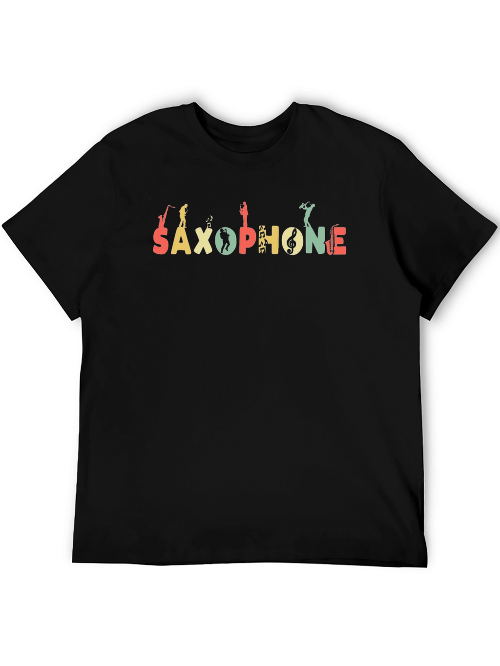 Saxophone Graphic Tee Retro Musical Shirt