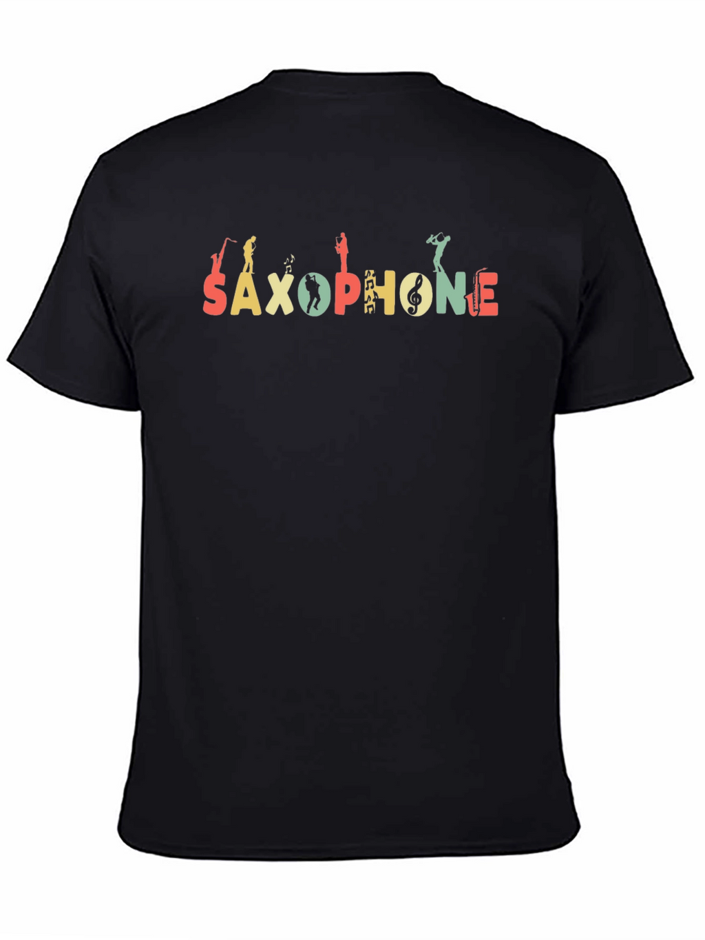 Saxophone Graphic Tee Retro Musical Shirt