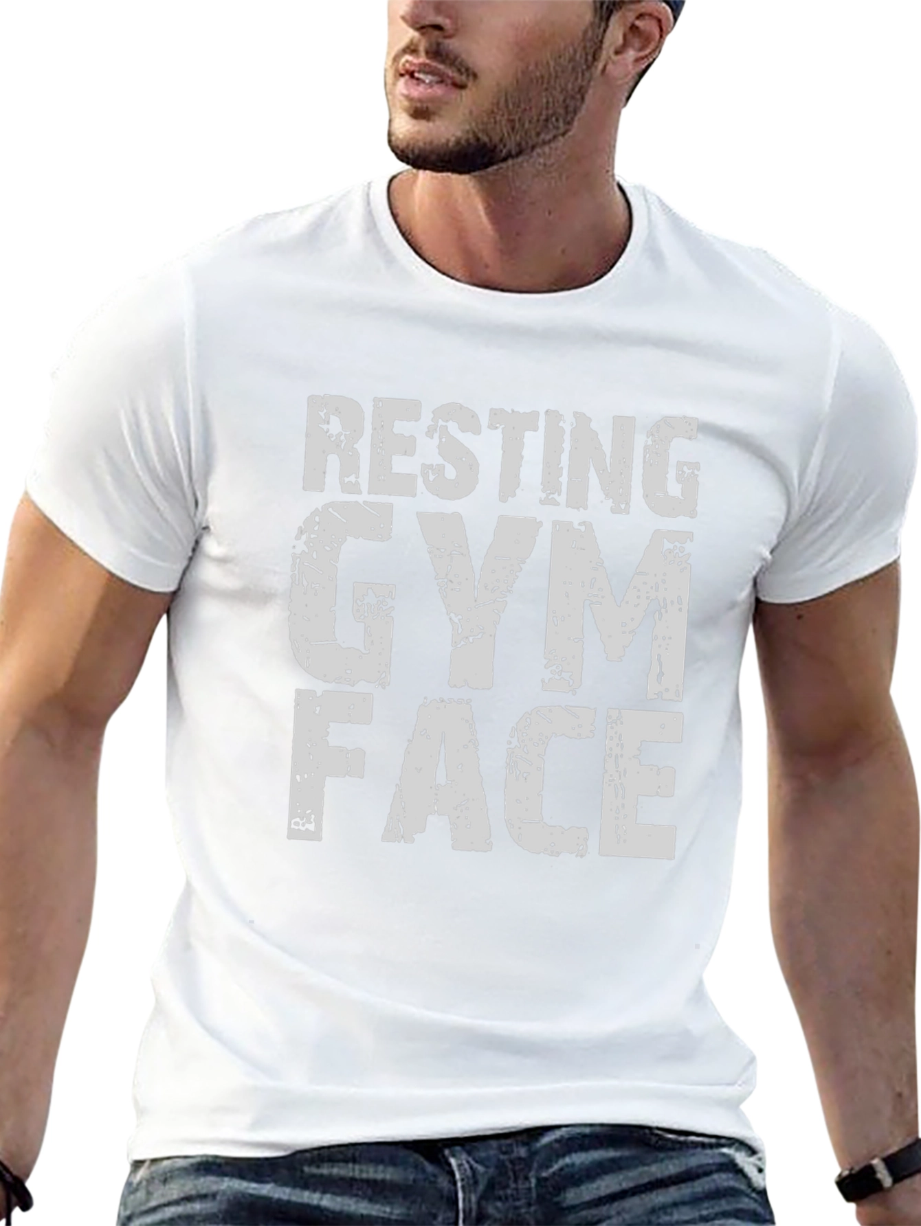 Resting Gym Face T-Shirt - Black Graphic Tee