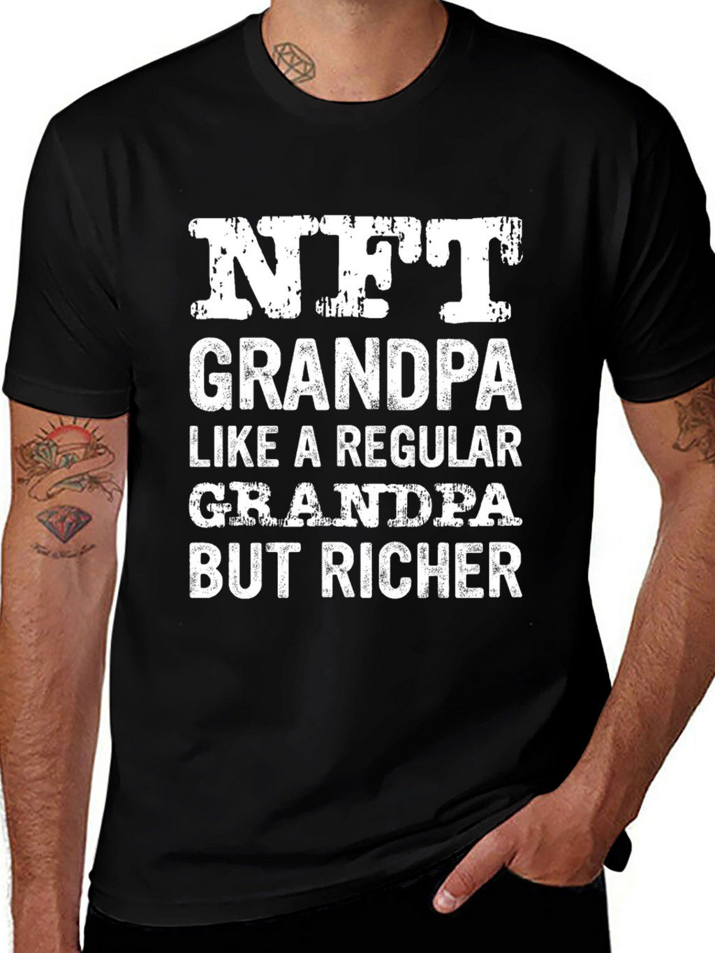 NFT Grandpa Graphic T-Shirt