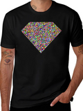 Diamond Pattern Tee - Stylish Graphic Print