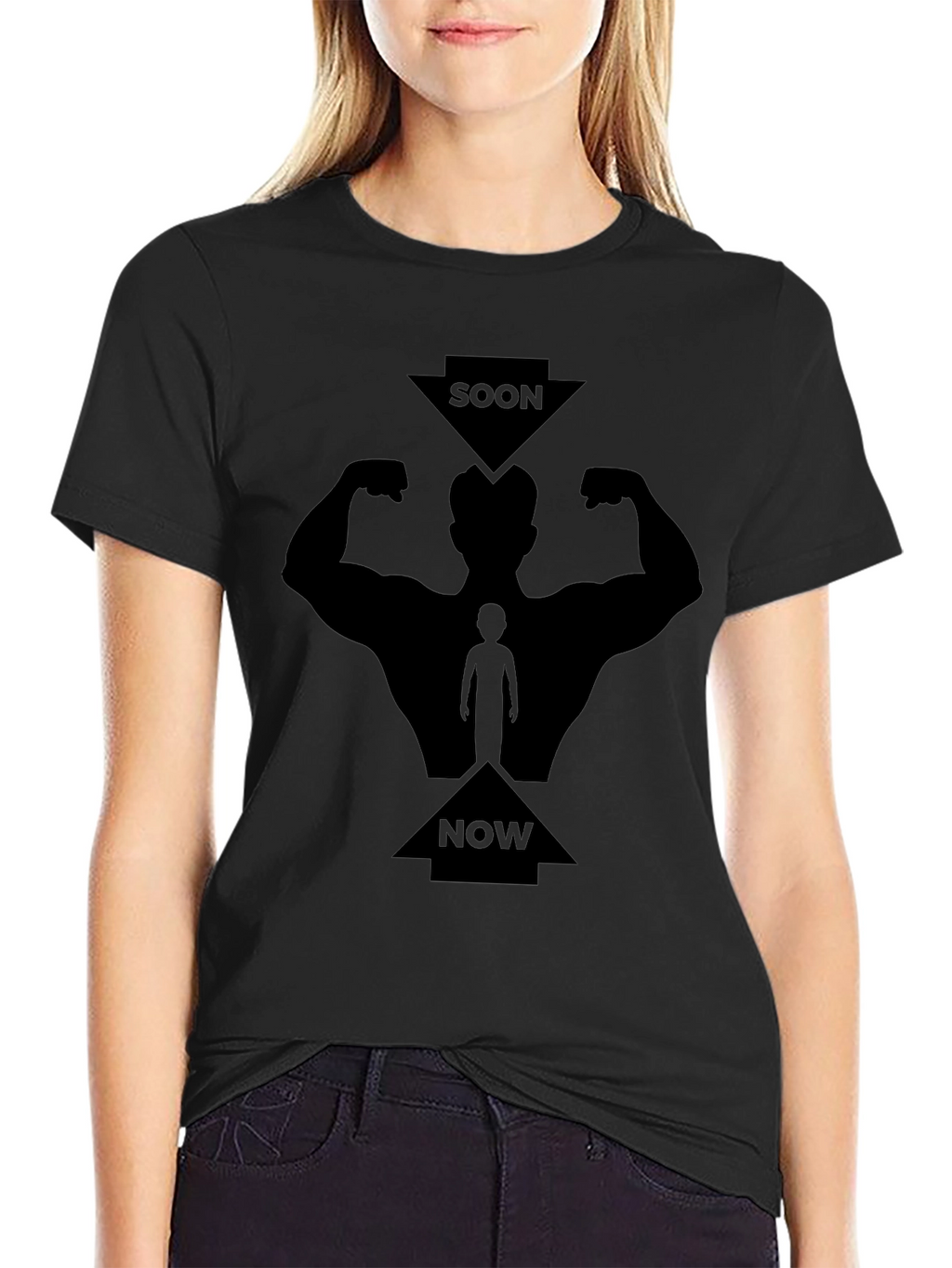 Soon Now Muscles Graphic Tee - Black