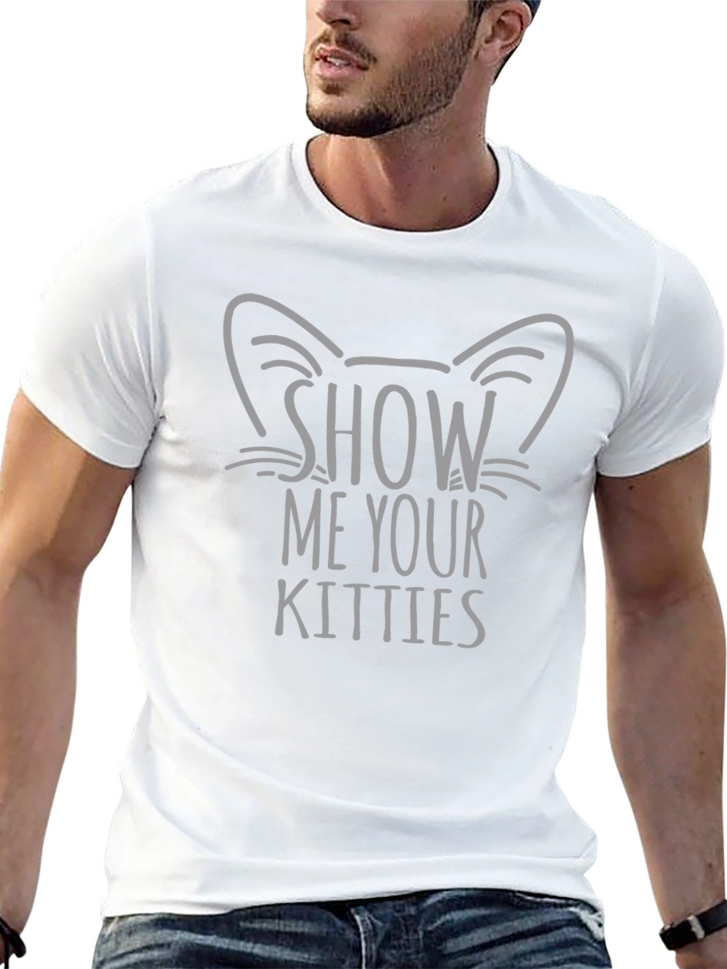 Show Me Your Kitties Cat Graphic T-Shirt