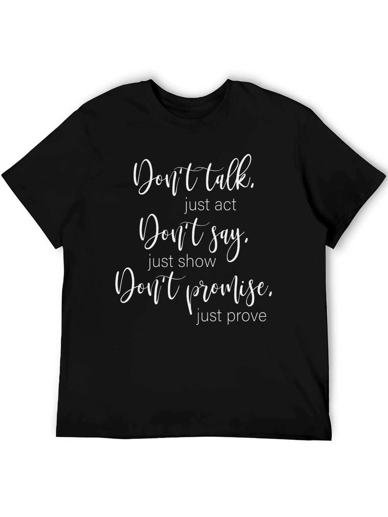 Inspirational Black Graphic T-Shirt