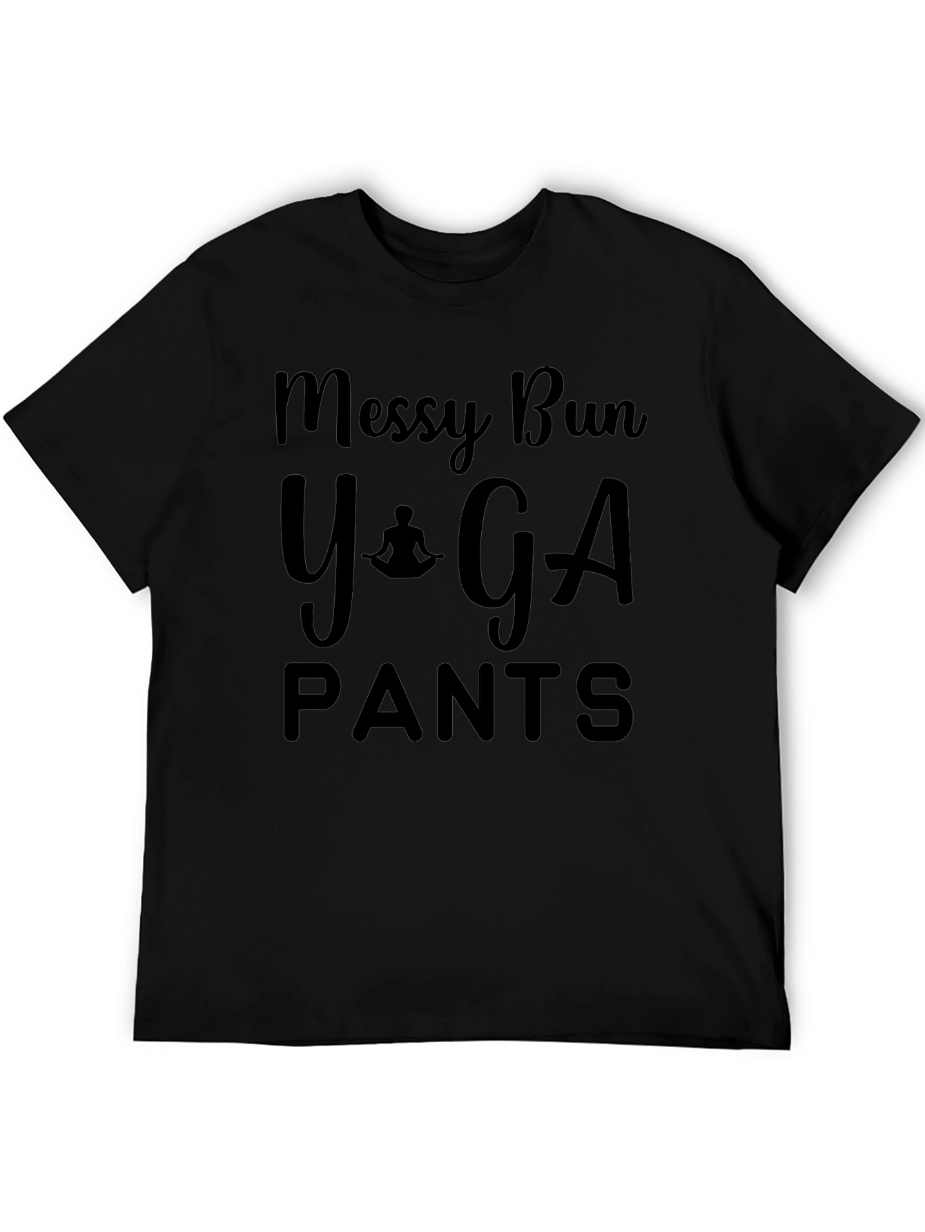 Messy Bun Yoga Pants T-Shirt - Relaxed Comfort