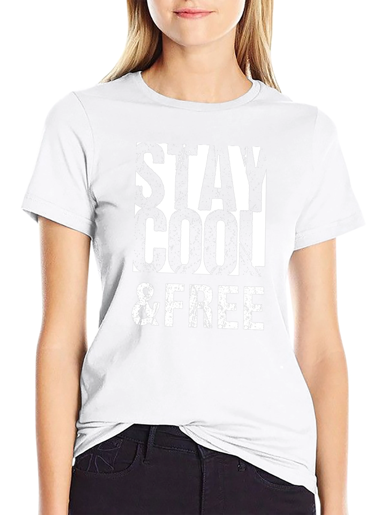 Stay Cool & Free Black T-Shirt