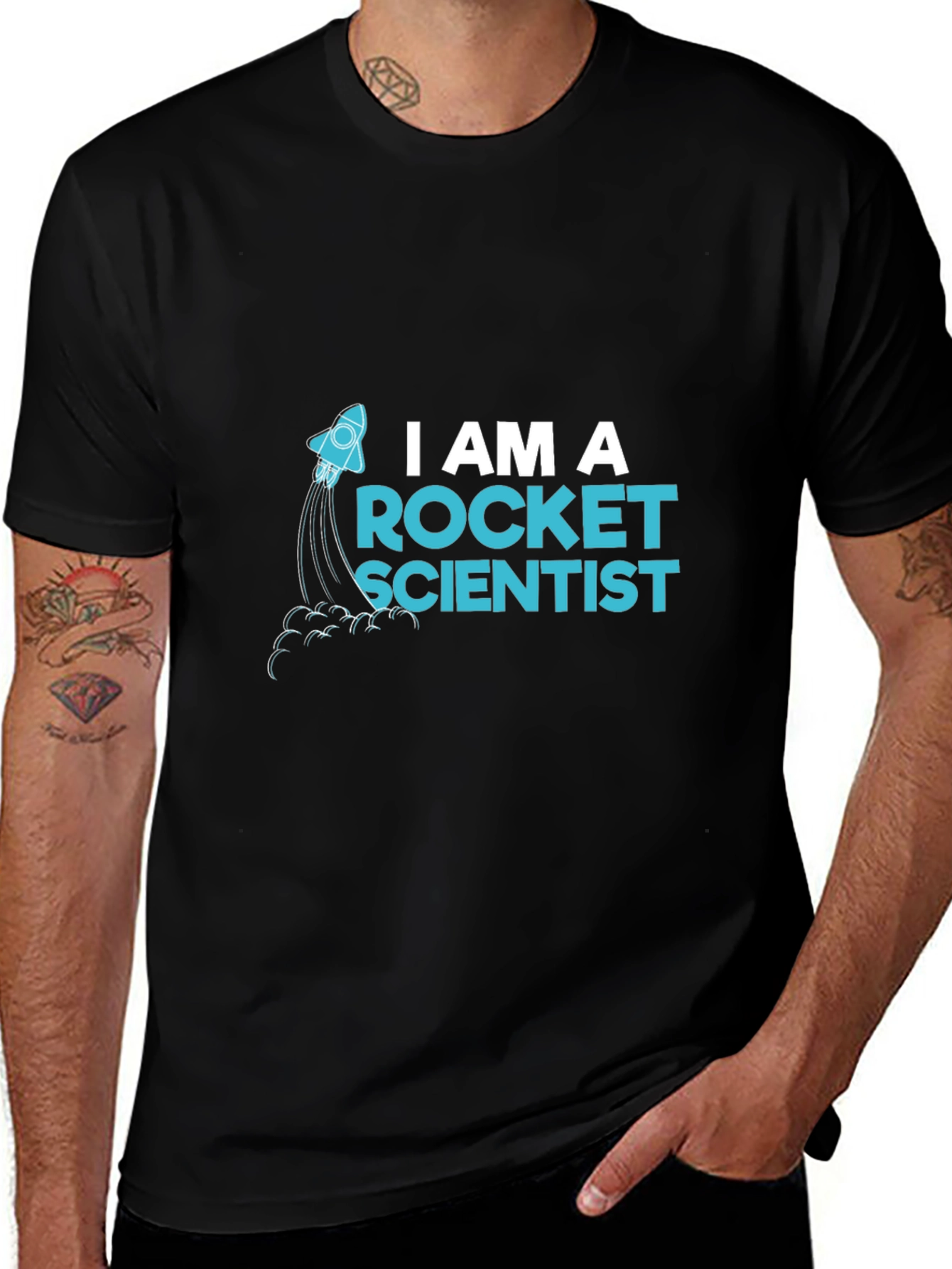 I Am A Rocket Scientist T-Shirt - Black