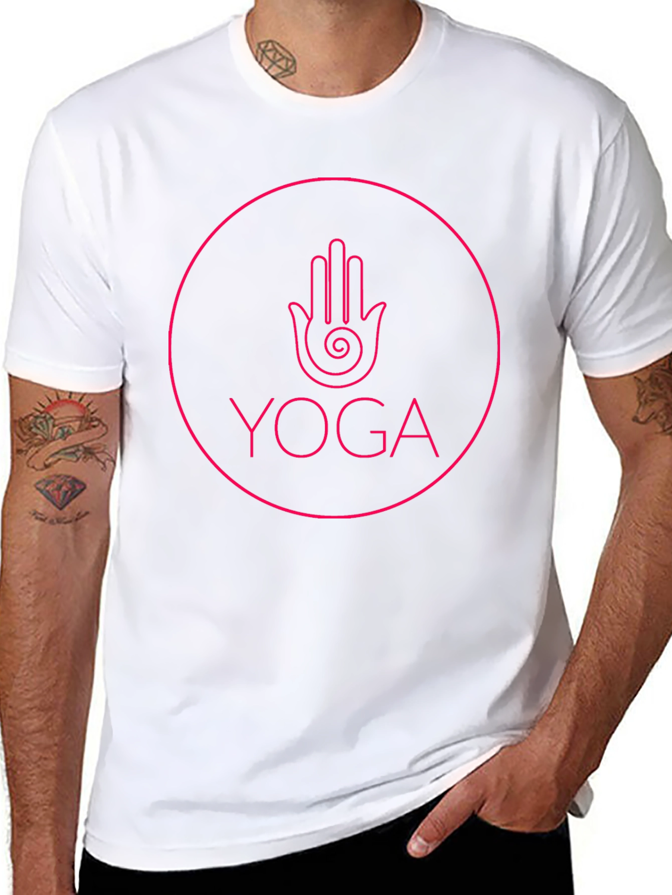 Yoga Hand Graphic Tee - Black