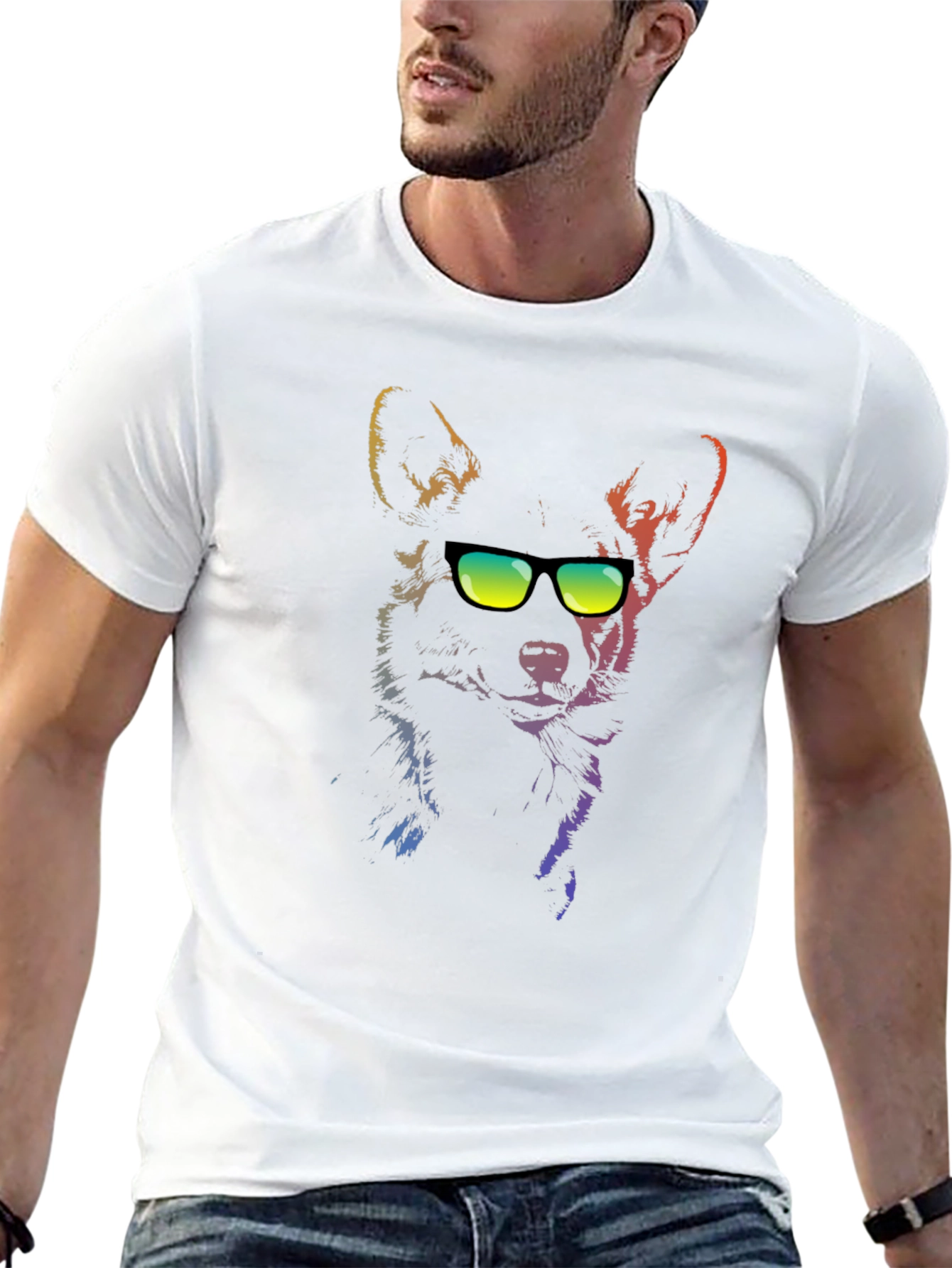 Cool Dog Graphic Tee - Mens Black T-Shirt