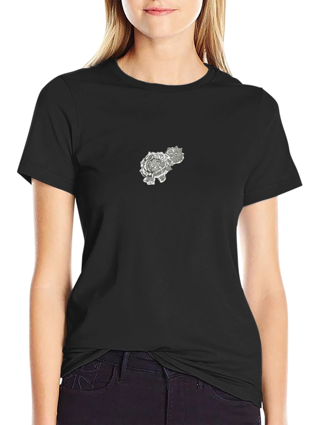 Black Rose Graphic Tee - Stylish Casual Wear