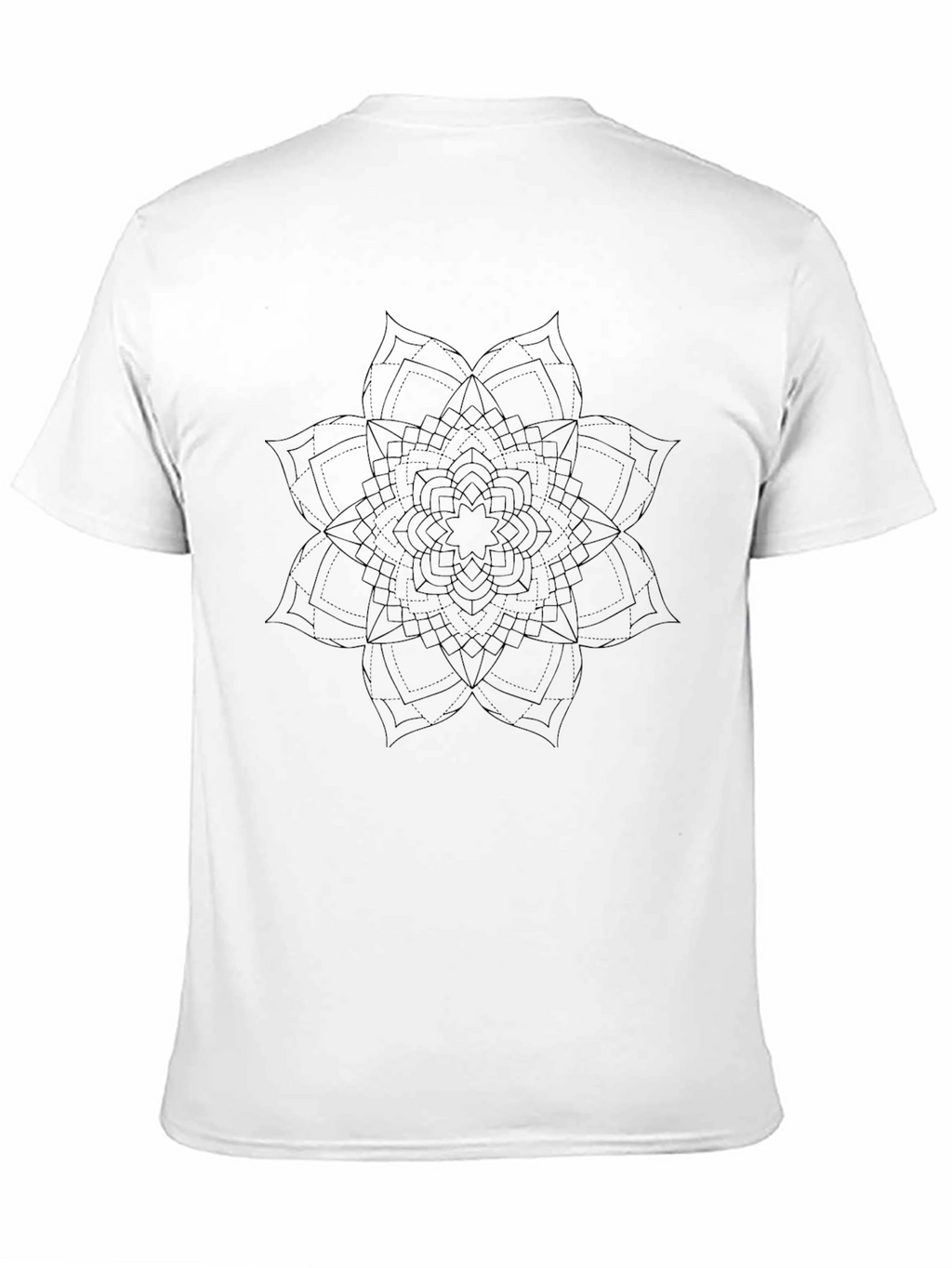 Black Graphic Tee - Mandala Design