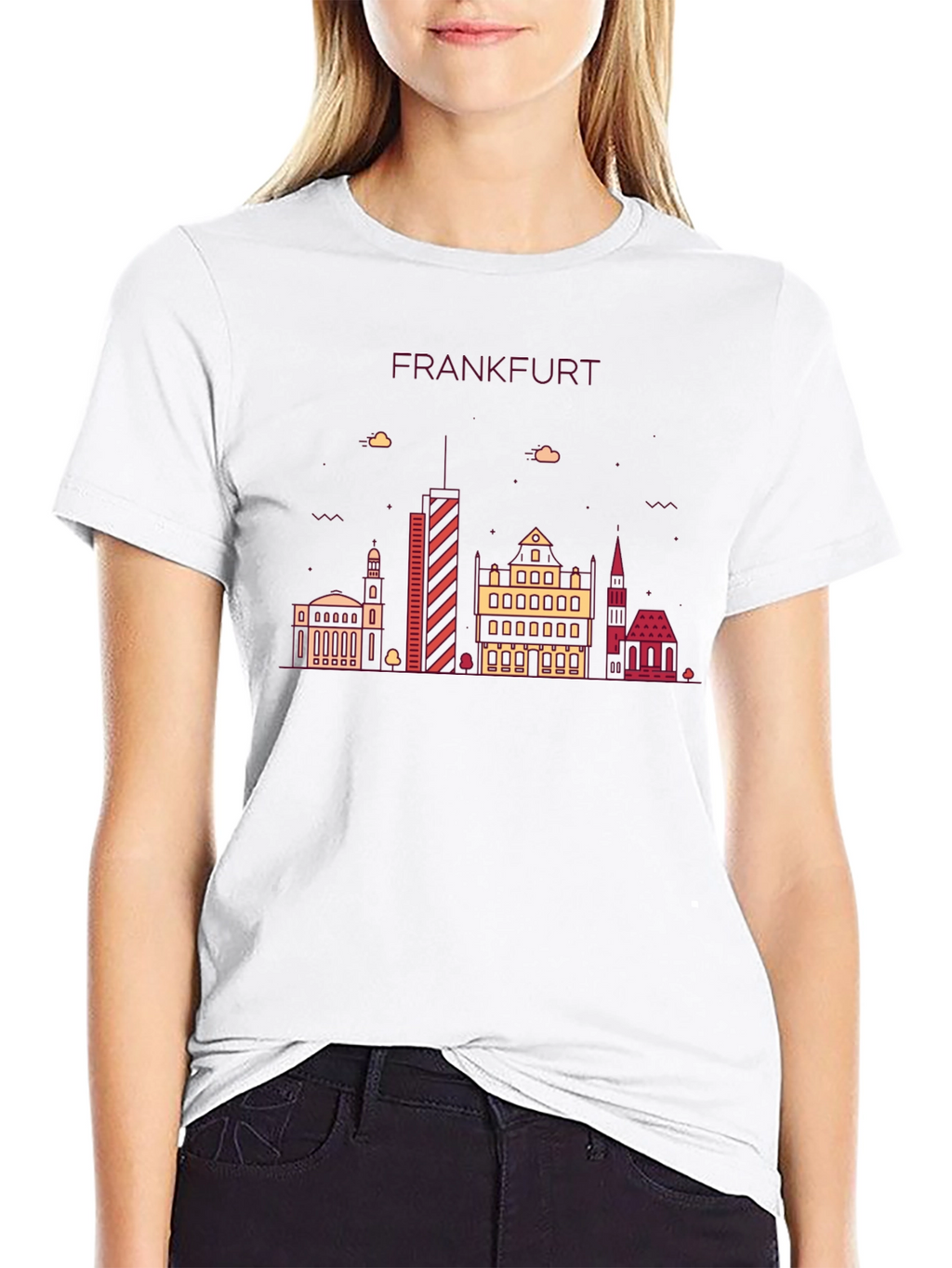 Frankfurt Skyline Graphic Tee - Stylish Cityscape T-Shirt