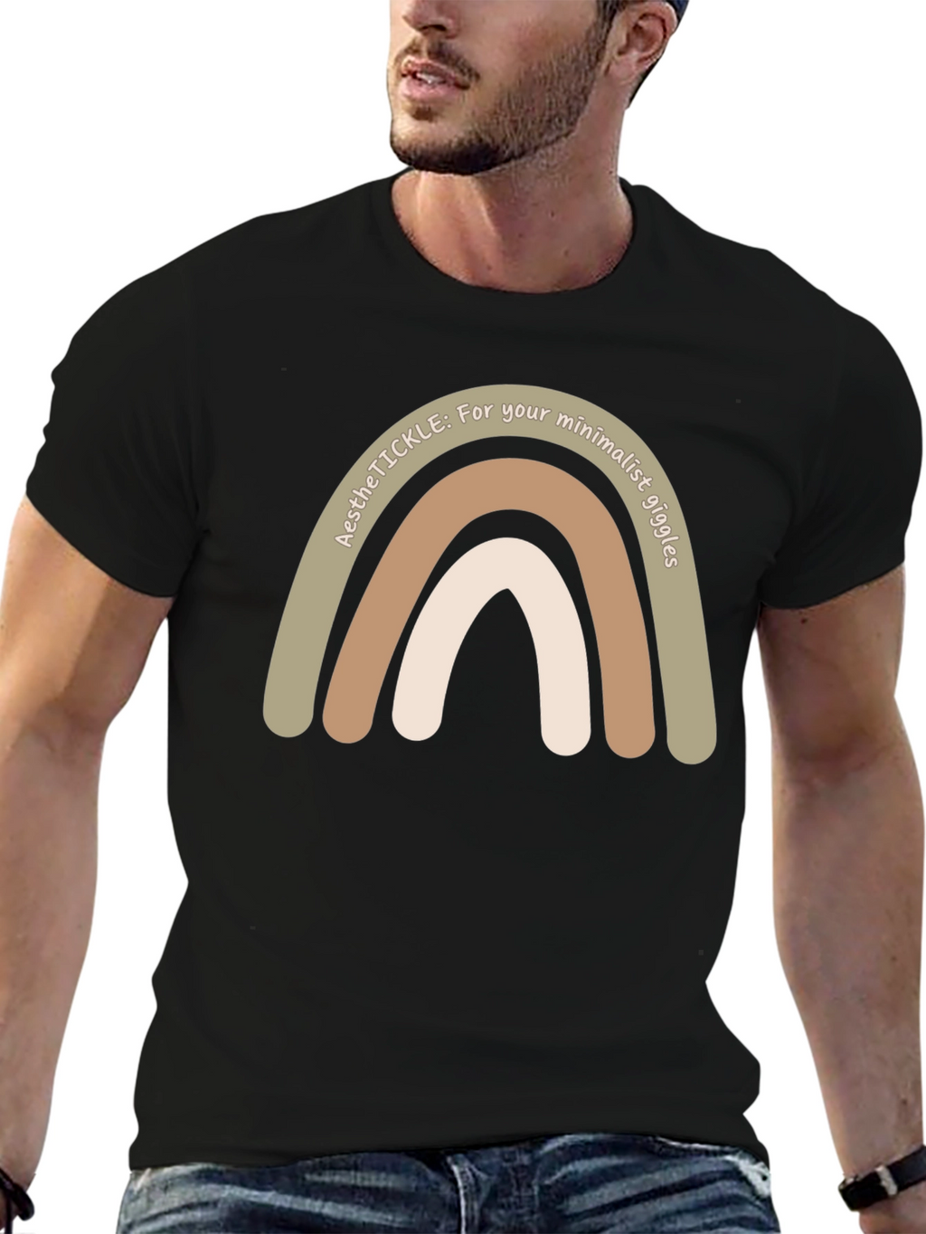 Minimalist Aesthetic Rainbow Tee